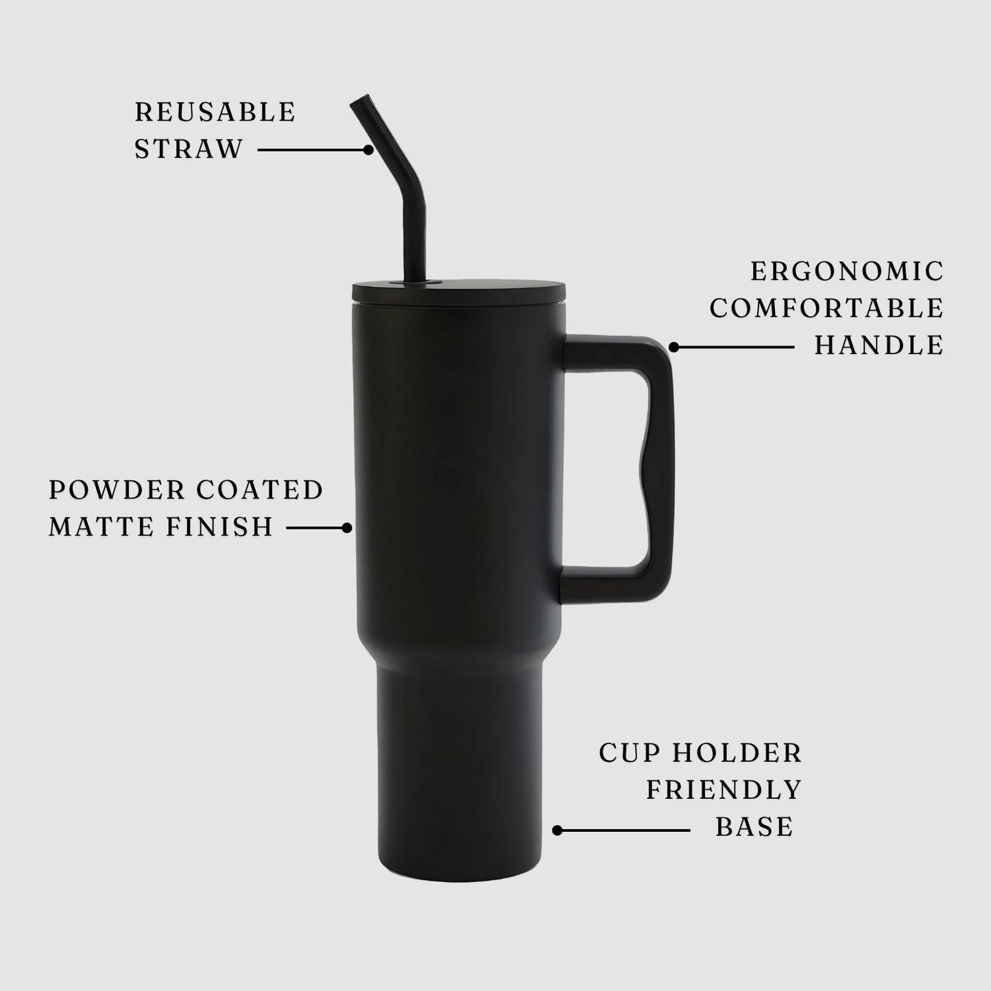Phoenixx Premium Insulated Tumbler with Straw – 24-Hour Hot & Cold, Leak-Proof Travel Mug 1200 ML
