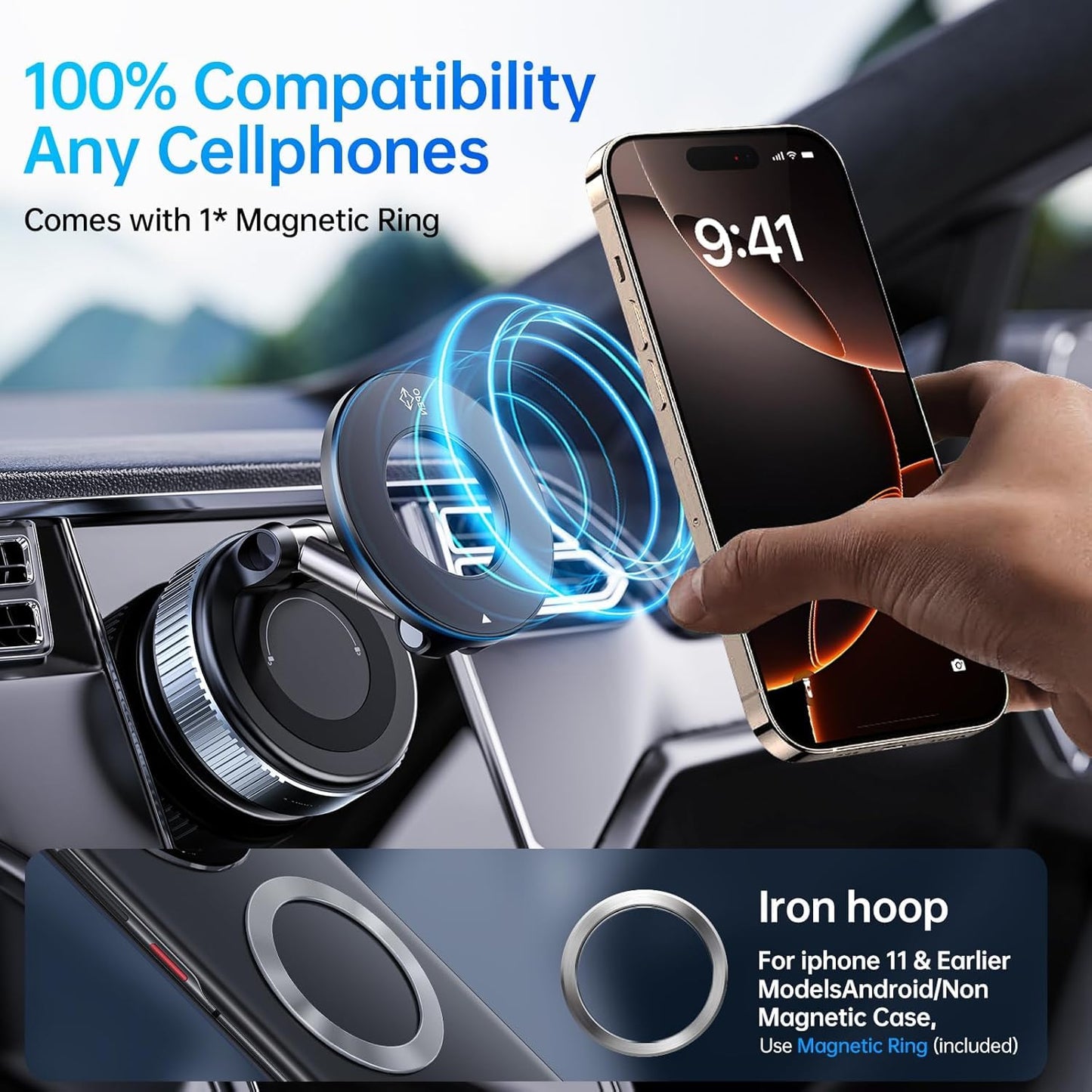 Vacuum Magnetic Phone Holder